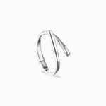 Silver Bangle Bracelet with Intertwined Organic Shapes - PUL2630MTL-UNO de 50-Renee Taylor Gallery