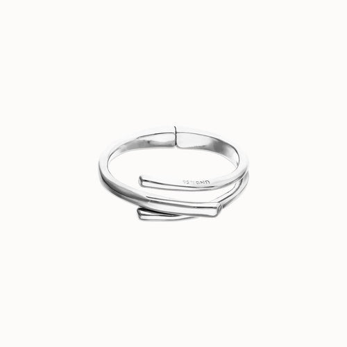 Silver Bangle Bracelet with Three Intertwined Organic Shapes - PUL2631MTL-UNO de 50-Renee Taylor Gallery