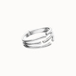 Silver Bangle Bracelet with Multiple Intertwined Organic Shapes - PUL2633MTL-UNO de 50-Renee Taylor Gallery