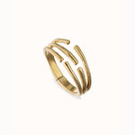 Golden Bangle Bracelet with Multiple Intertwined Organic Shapes - PUL2633ORO-UNO de 50-Renee Taylor Gallery