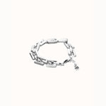 Silver Square Links Chain Bracelet - PUL2635MTL-UNO de 50-Renee Taylor Gallery