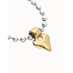 18k Gold Plated Bead Bracelet with Heart Detail – PUL2636OROMTL-UNO de 50-Renee Taylor Gallery