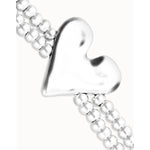 Silver Double Elastic Bracelet with Heart Detail - PUL2637MTL-UNO de 50-Renee Taylor Gallery