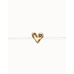 White Leather Bracelet with Golden Heart Detail - PUL2638BLCORO-UNO de 50-Renee Taylor Gallery
