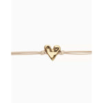 Golden Camel Leather Bracelet with Heart Detail - PUL2638CAMORO-UNO de 50-Renee Taylor Gallery