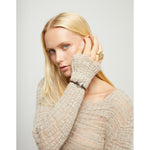 Brown Leather Bracelet with Silver Heart Detail - PUL2638MARMTL-UNO de 50-Renee Taylor Gallery