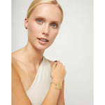 Golden Semi-Rigid Bracelet with Heart Detail - PUL2639ORO-UNO de 50-Renee Taylor Gallery