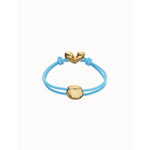 Blue Elastic Thread Bracelet with Golden Heart - PUL2641AZUORO-UNO de 50-Renee Taylor Gallery