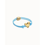 Blue Elastic Thread Bracelet with Golden Heart - PUL2641AZUORO-UNO de 50-Renee Taylor Gallery