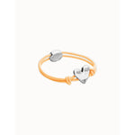 Orange Elastic Thread Bracelet with Silver Heart - PUL2641NRJMTL-UNO de 50-Renee Taylor Gallery