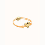 Orange Elastic Thread Bracelet with Golden Heart - PUL2641NRJORO-UNO de 50-Renee Taylor Gallery