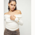 Orange Elastic Thread Bracelet with Golden Heart - PUL2641NRJORO-UNO de 50-Renee Taylor Gallery