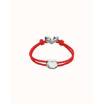 Red Elastic Thread Bracelet with Silver Heart - PUL2641ROJMTL-UNO de 50-Renee Taylor Gallery