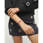 Red Elastic Thread Bracelet with Silver Heart - PUL2641ROJMTL-UNO de 50-Renee Taylor Gallery