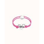 Pink Elastic Thread Bracelet with Silver Heart Charm - PUL2641RSAMTL-UNO de 50-Renee Taylor Gallery