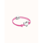 Pink Elastic Thread Bracelet with Silver Heart Charm - PUL2641RSAMTL-UNO de 50-Renee Taylor Gallery