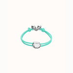 Turquoise Elastic Thread Bracelet with Silver Heart Charm - PUL2641TQSMTL-UNO de 50-Renee Taylor Gallery