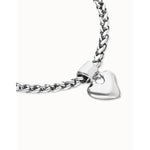 Silver Chain Bracelet with Small Heart Detail - PUL2642MTL-UNO de 50-Renee Taylor Gallery