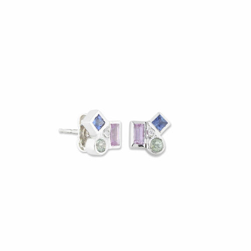 Prismic Earrings with Sapphire by Lika Behar