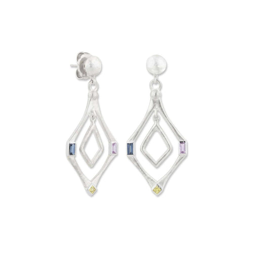 Prismic Earrings with Sapphire by Lika Behar