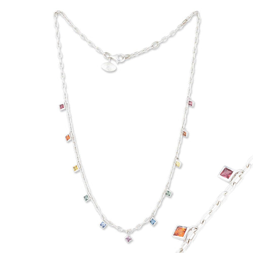 Prismic Necklace with Sapphire by Lika Behar