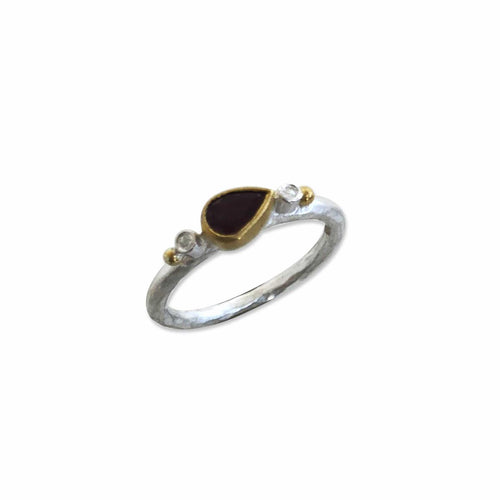 Prismic Ring with Ruby & Sapphire by Lika Behar