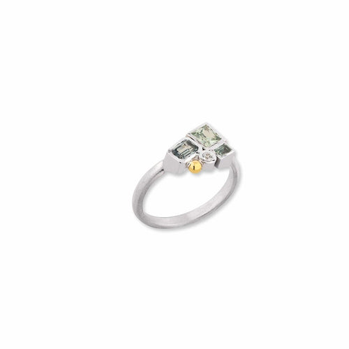 Prismic Cluster Ring with Sapphire by Lika Behar