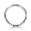 14K White Gold 6mm - Men's Wedding Band in Satin Finish - MBM0115-60W4JJJ-Gabriel & Co.-Renee Taylor Gallery