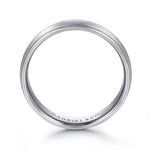 14K White Gold 6mm - Men's Wedding Band in Satin Finish - MBM0115-60W4JJJ-Gabriel & Co.-Renee Taylor Gallery