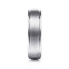 14K White Gold 6mm - Men's Wedding Band in Satin Finish - MBM0115-60W4JJJ-Gabriel & Co.-Renee Taylor Gallery