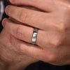 14K White Gold 6mm - Men's Wedding Band in Satin Finish - MBM0115-60W4JJJ-Gabriel & Co.-Renee Taylor Gallery