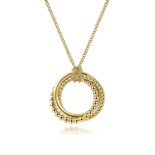 14K Yellow Gold Rope Pendant Necklace – NK6531Y4JJJ-Gabriel & Co.-Renee Taylor Gallery