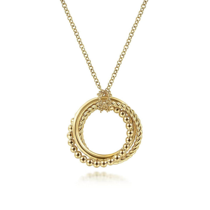 14K Yellow Gold Rope Pendant Necklace – NK6531Y4JJJ-Gabriel & Co.-Renee Taylor Gallery