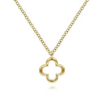 14K Yellow Gold Clover Pendant Necklace – NK6399Y4JJJ-Gabriel & Co.-Renee Taylor Gallery