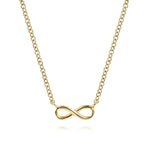 14K Yellow Gold Infinity Pendant Necklace – NK6434Y4JJJ-Gabriel & Co.-Renee Taylor Gallery