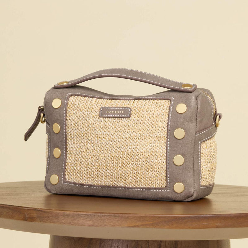EVAN CROSSBODY SML - Pewter Raffia/Brushed Gold-Hammitt-Renee Taylor Gallery