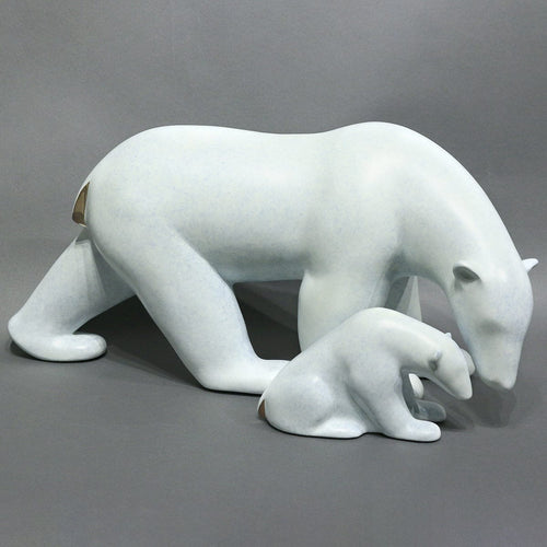"Standing Polar Bear & Baby"-Loet Vanderveen-Renee Taylor Gallery