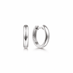 14K White Gold Huggie Earrings - EG14008W4JJJ