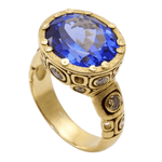 18K "Little Windows" Blue/Green Tourmaline Ring - R-108DC-Alex Sepkus-Renee Taylor Gallery