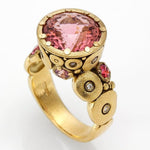 18K, Lightning Ridge Opal, Sapphire and Diamond "Orchard" Ring - R-115S-Alex Sepkus-Renee Taylor Gallery
