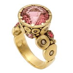 18K, Lightning Ridge Opal, Sapphire and Diamond "Orchard" Ring - R-115S-Alex Sepkus-Renee Taylor Gallery
