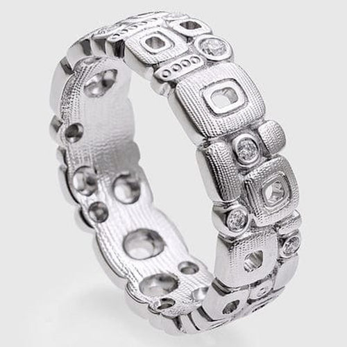 Platinum Little Windows Diamond Band - R-118P-Alex Sepkus-Renee Taylor Gallery