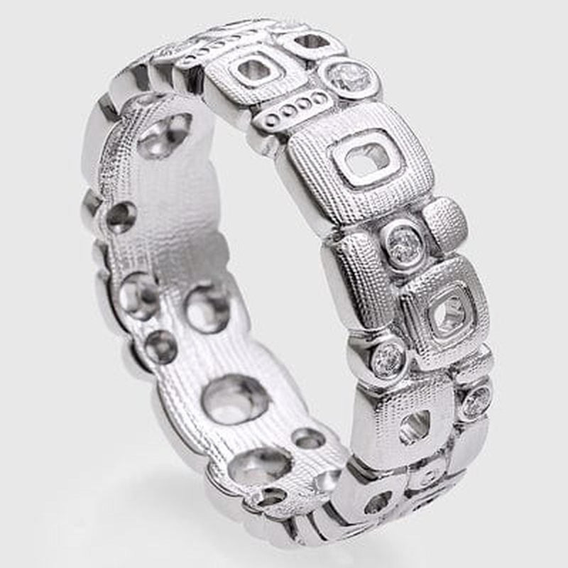 Platinum Little Windows Diamond Band - R-118P-Alex Sepkus-Renee Taylor Gallery