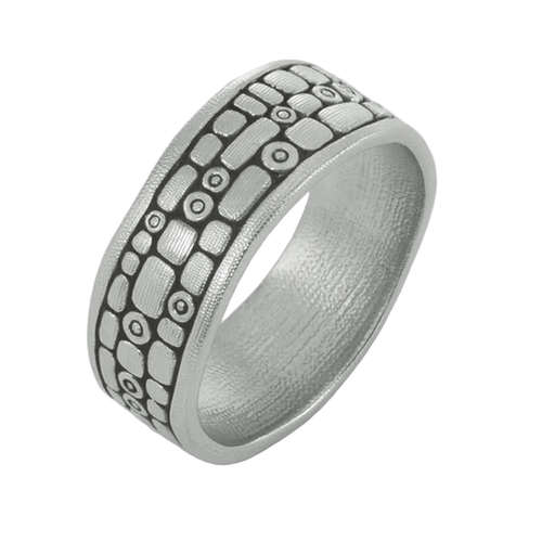 Platinum "Old Bridge" Band, No Stones - R-125PMA-Alex Sepkus-Renee Taylor Gallery
