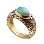 18K Black Opal "Ribbon" Ring - R-16-Alex Sepkus-Renee Taylor Gallery