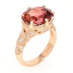 18K Rose Gold and Diamond "Norma" Pinkish Orange Tourmaline Ring - R-225R-Alex Sepkus-Renee Taylor Gallery