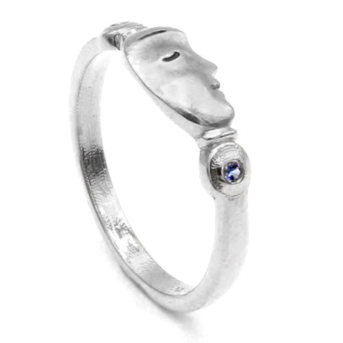 Platinum "The Big Sleep" Sapphire Ring - R-228PS-Alex Sepkus-Renee Taylor Gallery