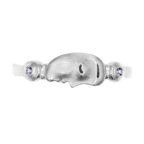 Platinum "The Big Sleep" Sapphire Ring - R-228PS-Alex Sepkus-Renee Taylor Gallery