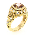 One of a Kind 18K Sapphire and Diamond "Cushion Shape" Tourmaline Ring - R-40-Alex Sepkus-Renee Taylor Gallery
