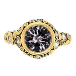 18K, Diamond and Light Pink Spinel "Circle" Ring - R-84D-Alex Sepkus-Renee Taylor Gallery